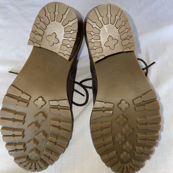 Universal Threads Heeled Booties Womens Size 9.5 Medium Brown Lace Up Block Heel - Picture 5 of 12